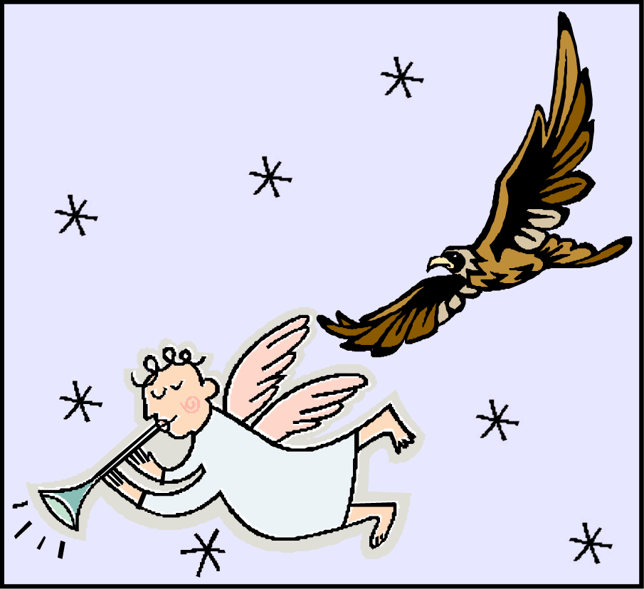 angels singing to shepherds clipart