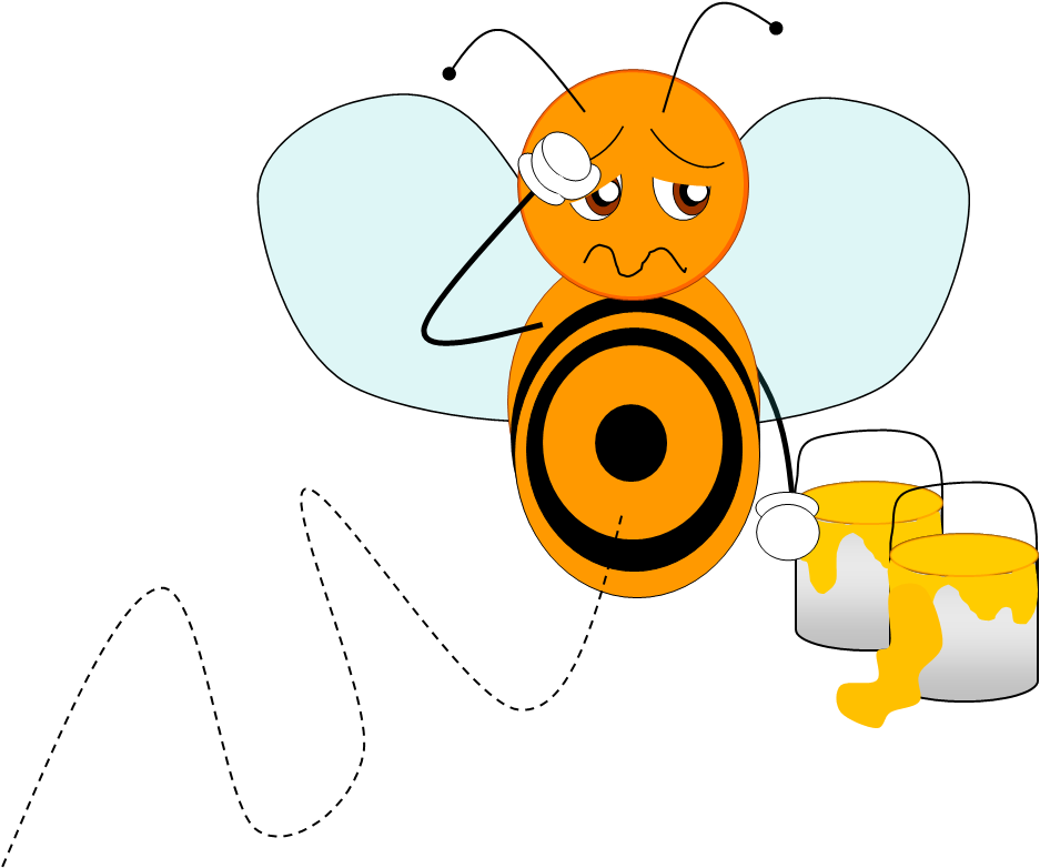 Bee 5 image - vector clip art online, royalty free  public domain