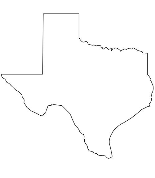 Printable Shape of Texas  | Shapes and 