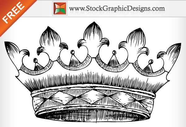 Free Vector Hand Drawn Heraldic Crown | Free Vector Graphics 