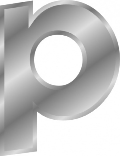 Effect Letters Alfabet Silver P clip art | Download gratis Vector