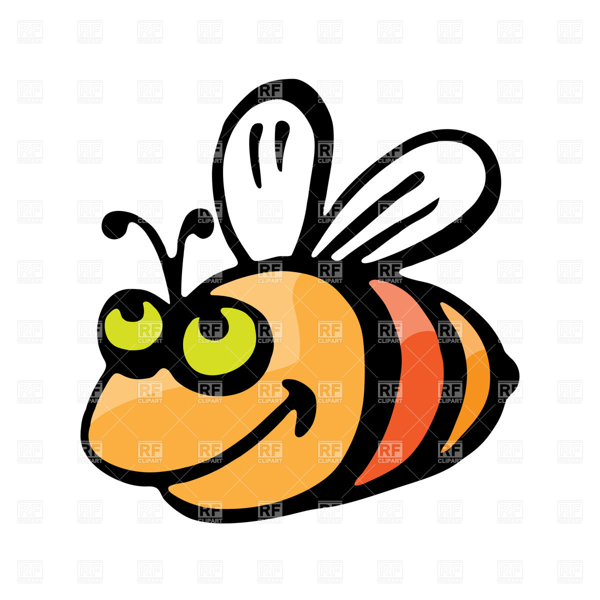 Funny smiling cartoon bee, 16274, Plants and Animals, download 