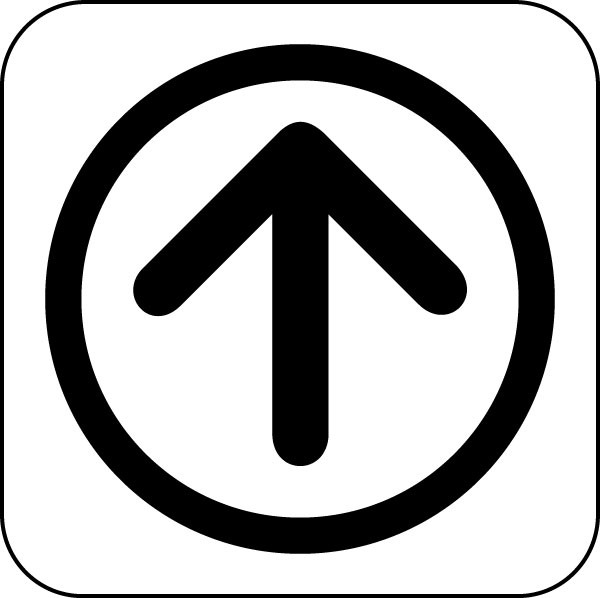 Arrow Up: Symbol, Image, Graphics for Direction Signage Design 