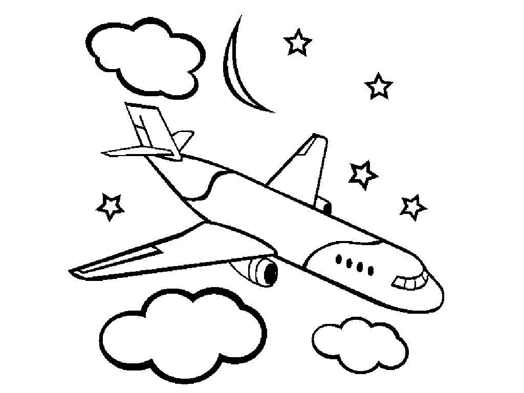 aeroplane drawing with colour - Clip Art Library