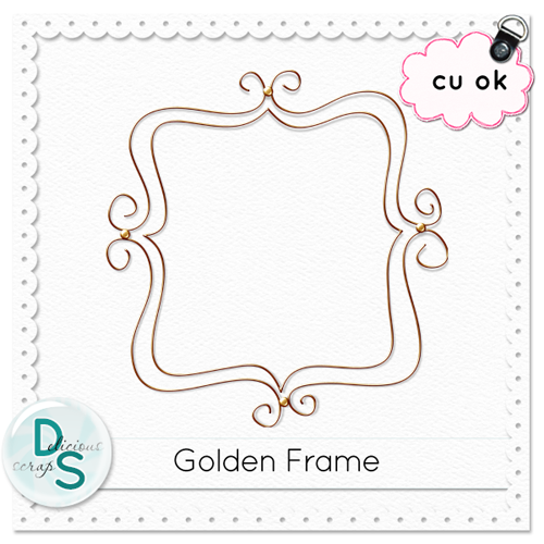 Delicious Scraps: Free Commercial Use Golden Frame
