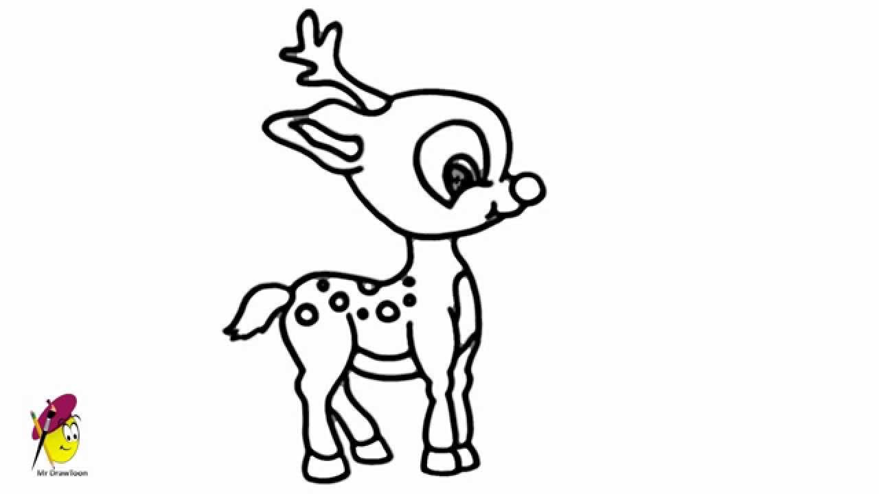 draw a baby deer - Clip Art Library