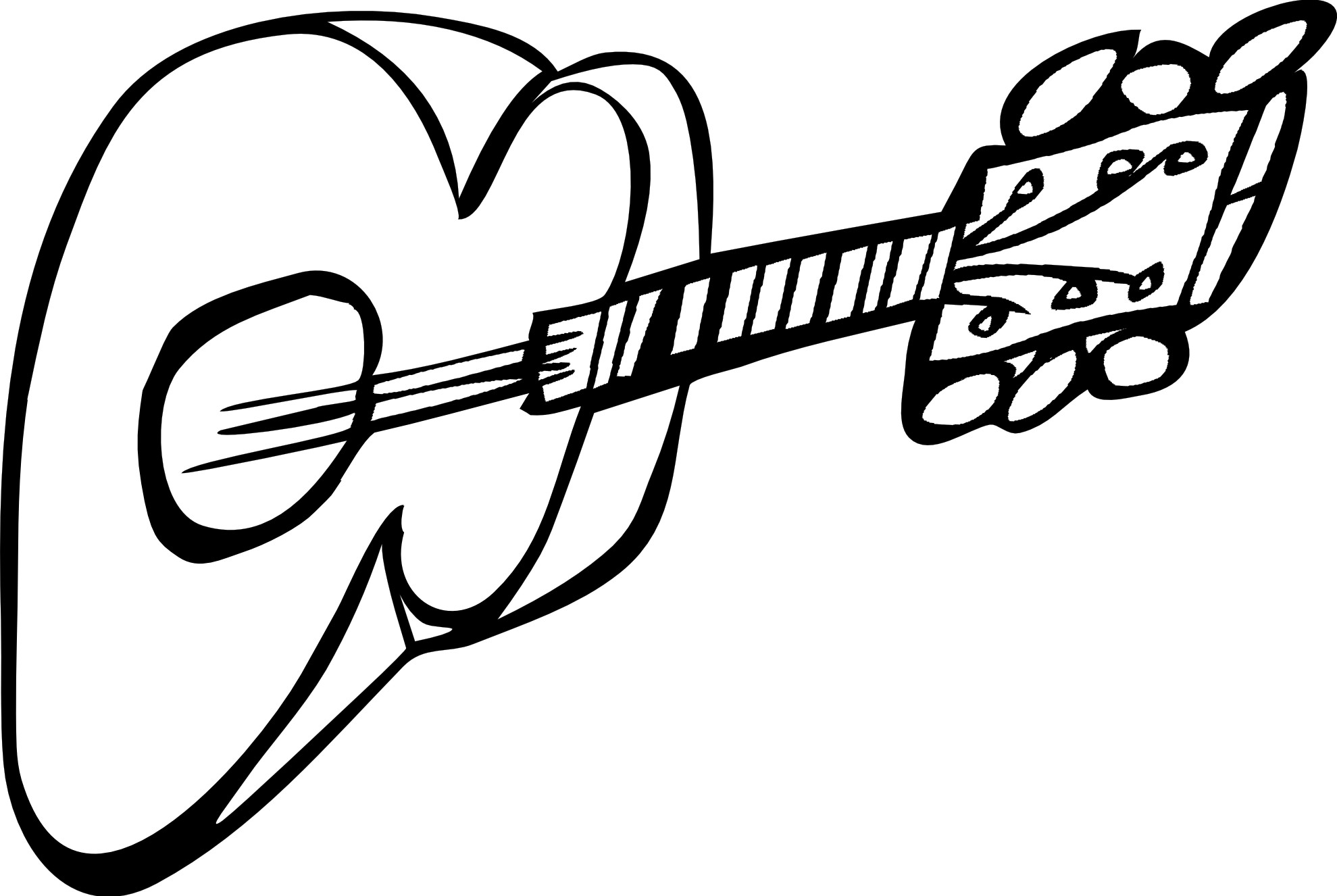 gerald g guitar black white line art coloring book colouring hunky 
