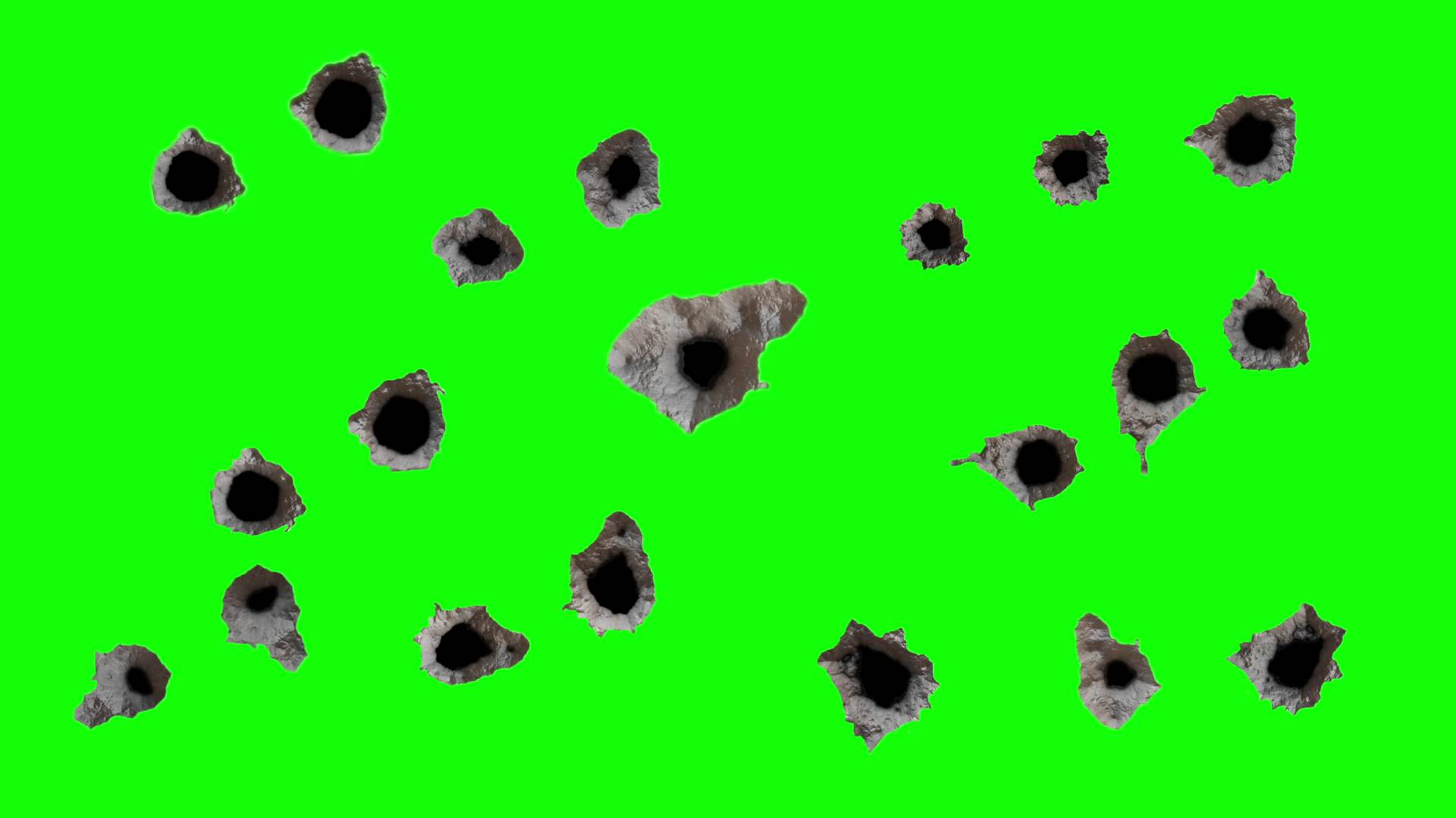 multiple bullet holes 6 - HD transparent footage - YouTube
