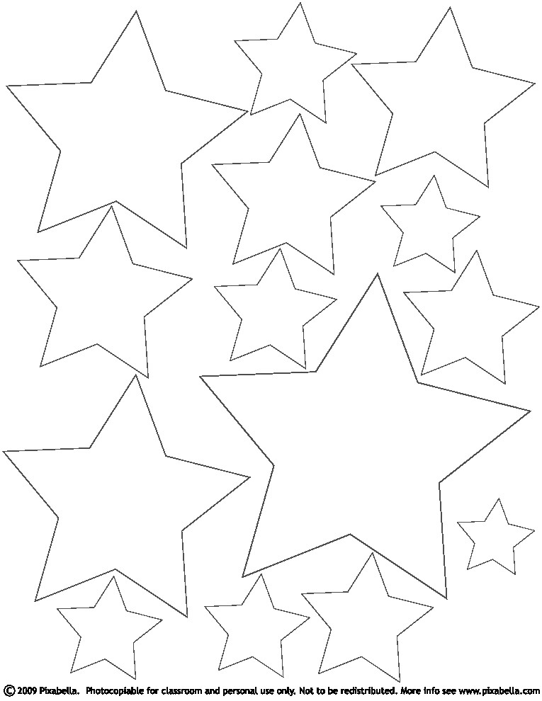 free star coloring book pages