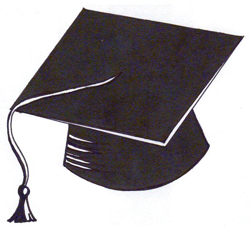 Graduation Cap Outline - Clipart library