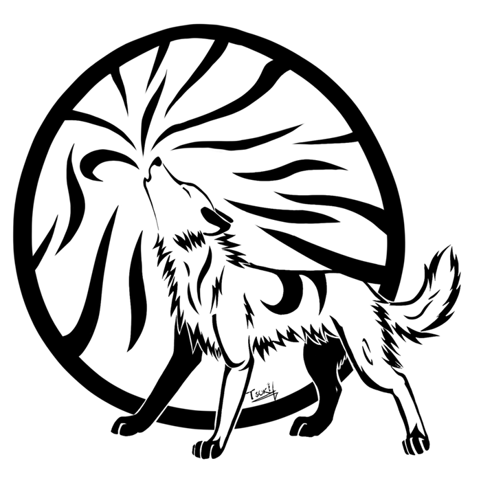 Tribal yin yang wolves by Tsukihowl on Clipart library