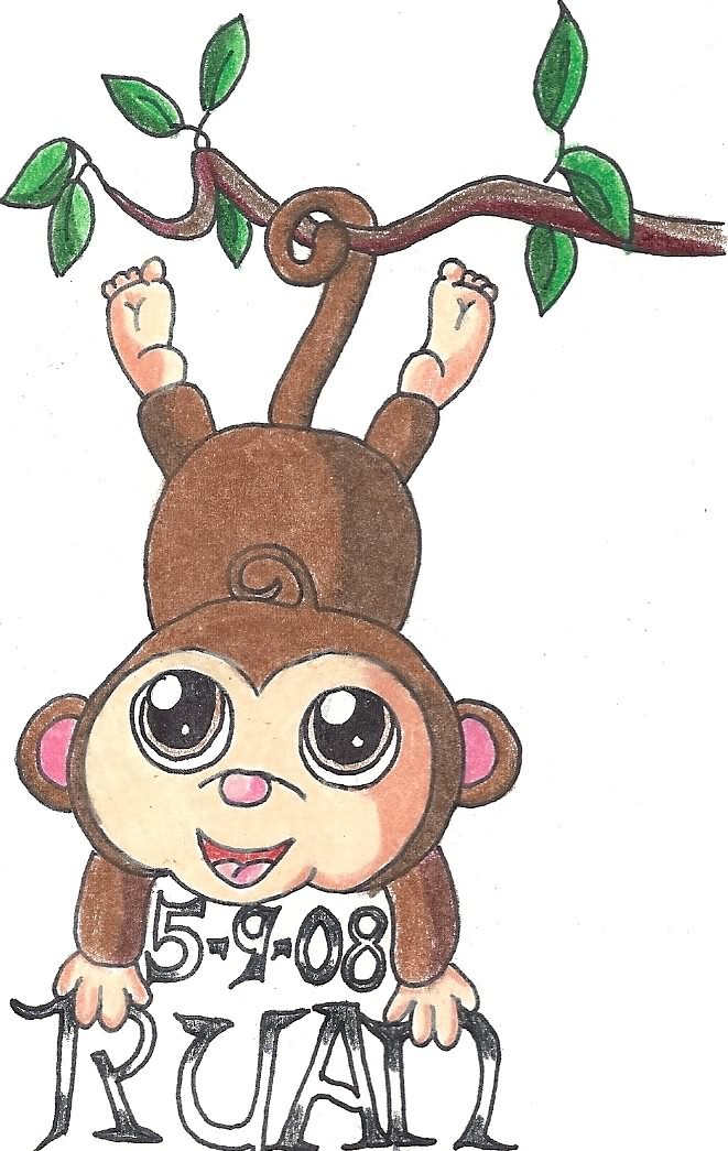 Cartoon Monkey Tattoos