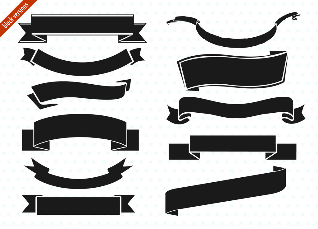 Name Ribbons Set Vector Graphic Icon - Free Icons