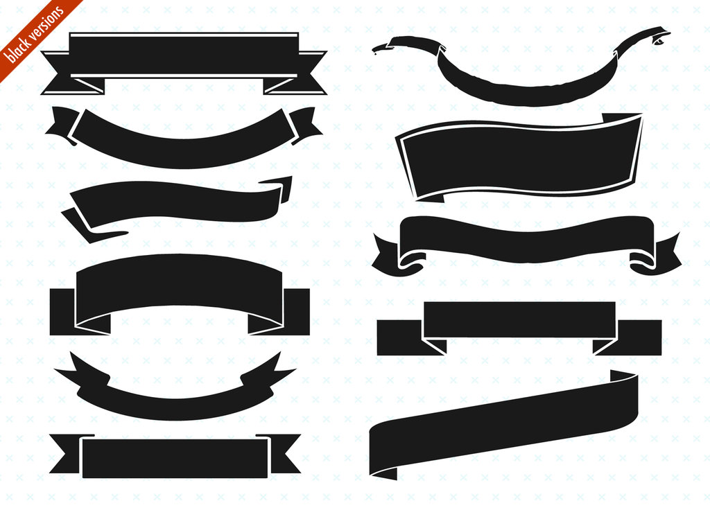 ribbon banner clipart black Clip Art Library