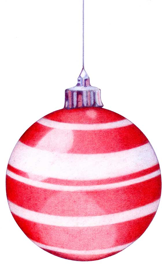 Floating Lemons: Red Christmas Ornament  Lara