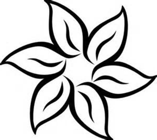 Black Line Flowers - Clipart library