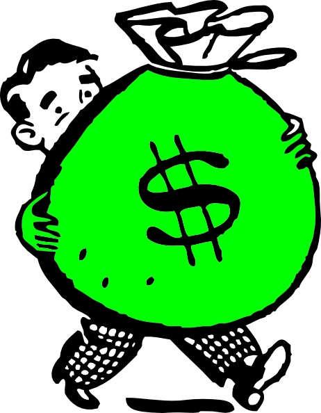 Green Money Bag clip art - vector clip art online, royalty free 