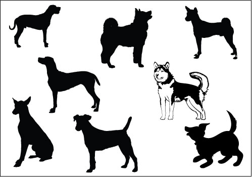 Dog Silhouette Vector PackSilhouette Clip Art