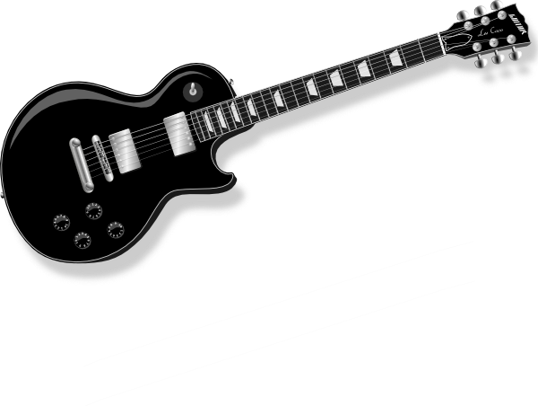 Black Guitar clip art - vector clip art online, royalty free 