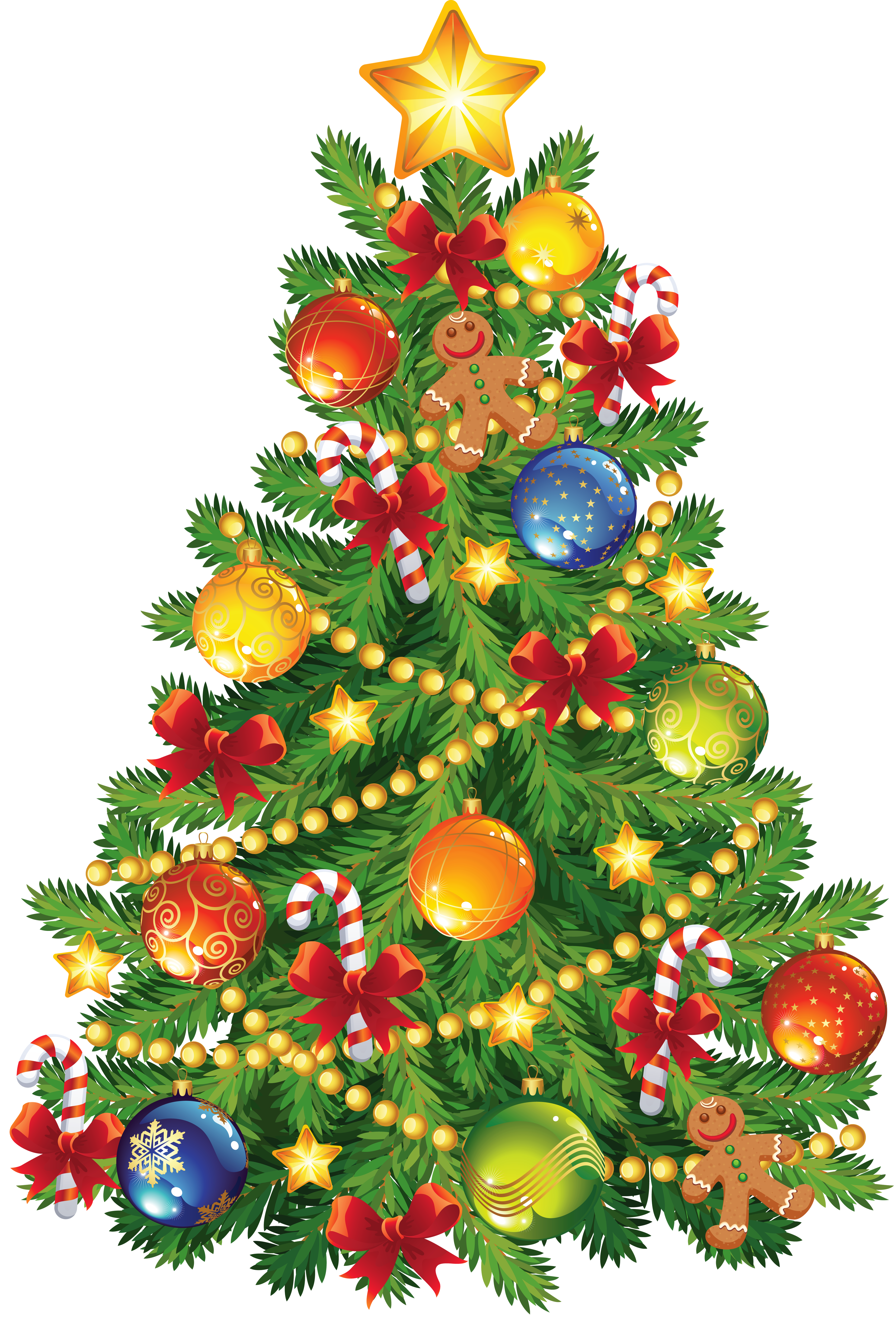 animated decorated christmas tree - Clip Art Library