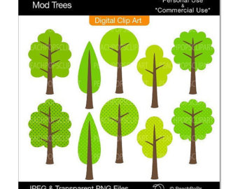 Popular items for tree clipart 