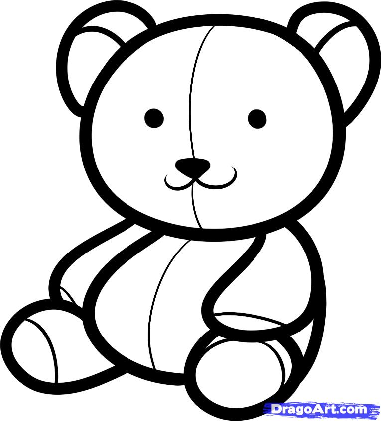 easy drawing of a teddy bear - Clip Art Library