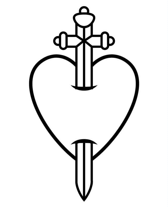 Two Hearts Design - Two Hearts of Jesus and Mary Clipart
