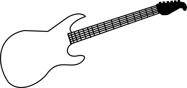 Outline Of A Guitar - Clipart library