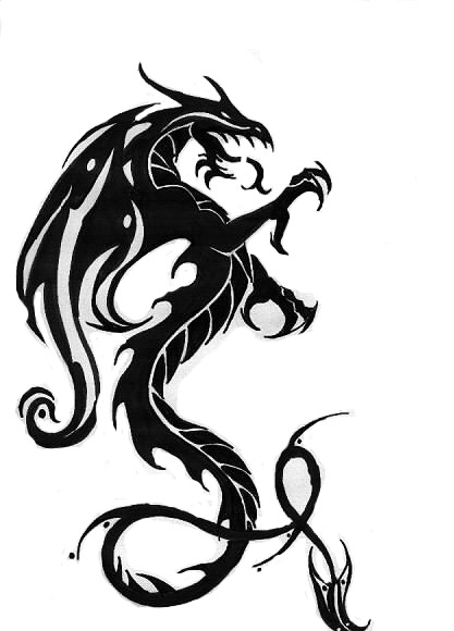 BLACK THINK TATTOO: Dragon tattoo picture - Clipart library - ClipArt 