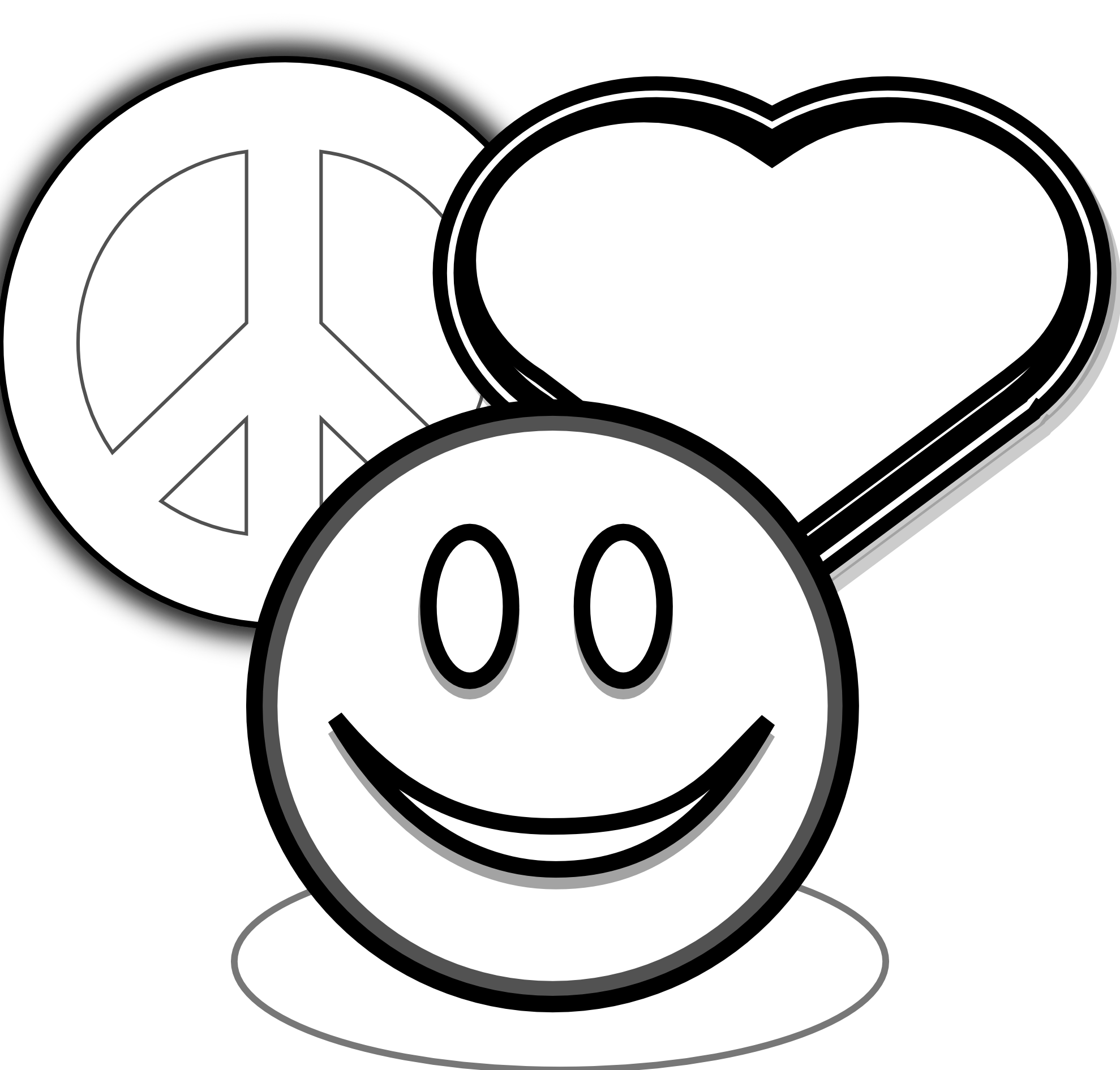 peace sign flower coloring pages