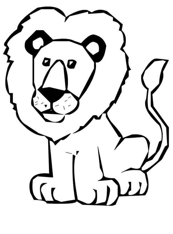 Cute Lion Clipart Black And White | Clipart library - Free Clipart