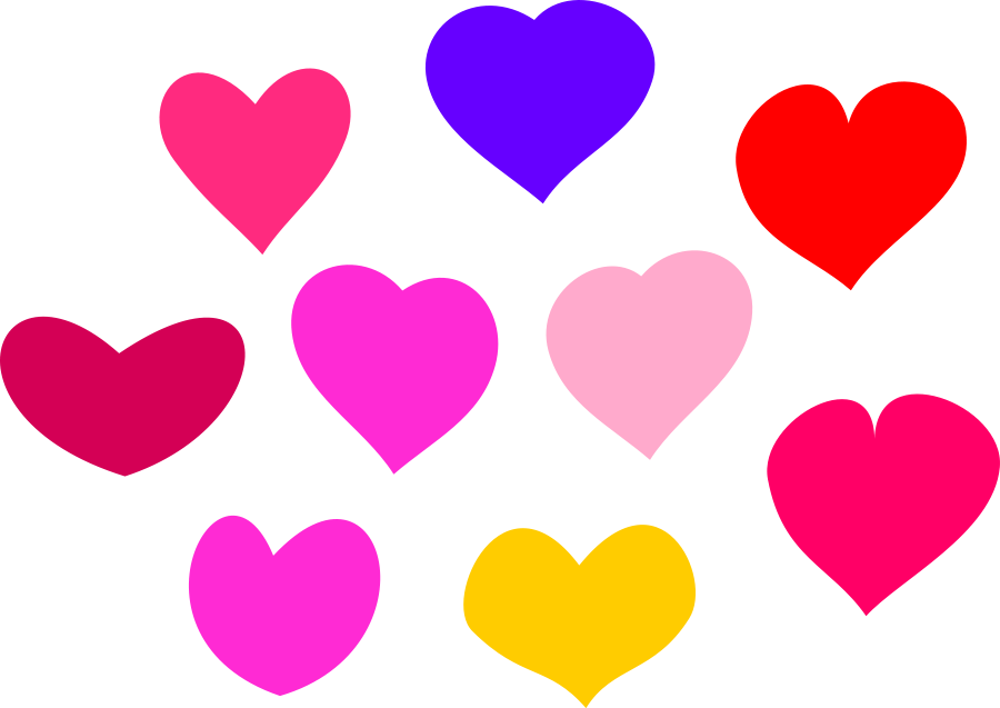 Bundle of Hearts SVG Vector file, vector clip art svg file 