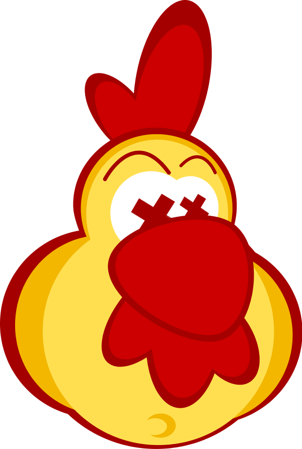 Chicken Cartoon Face - vector Clip Art