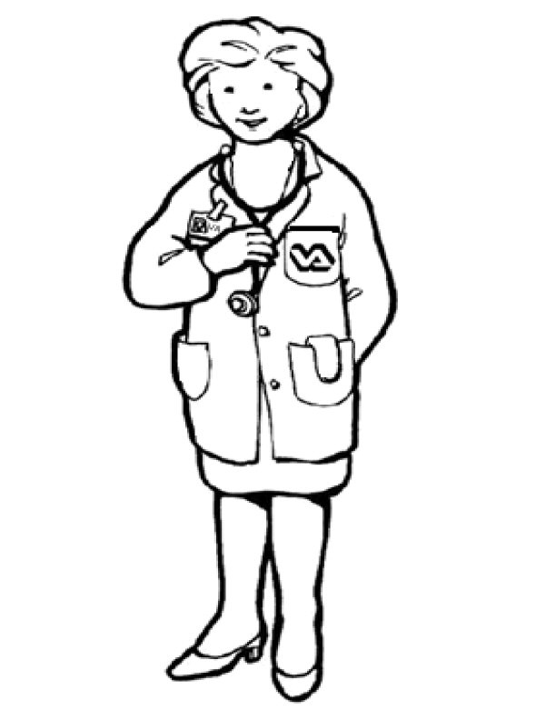 female doctor Colouring Pages