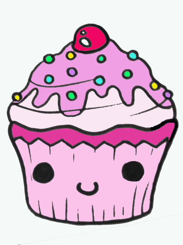 Free Cupcake Line Drawing, Download Free Cupcake Line Drawing png
