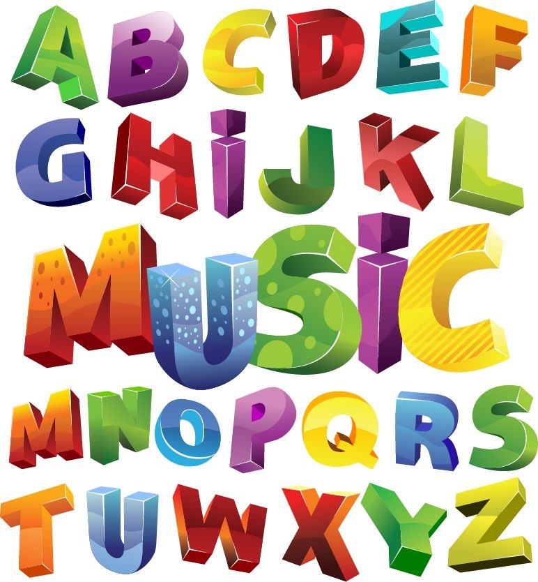 Colorful 3D Alphabet Vector Graphic | Free Vector Graphics | All 