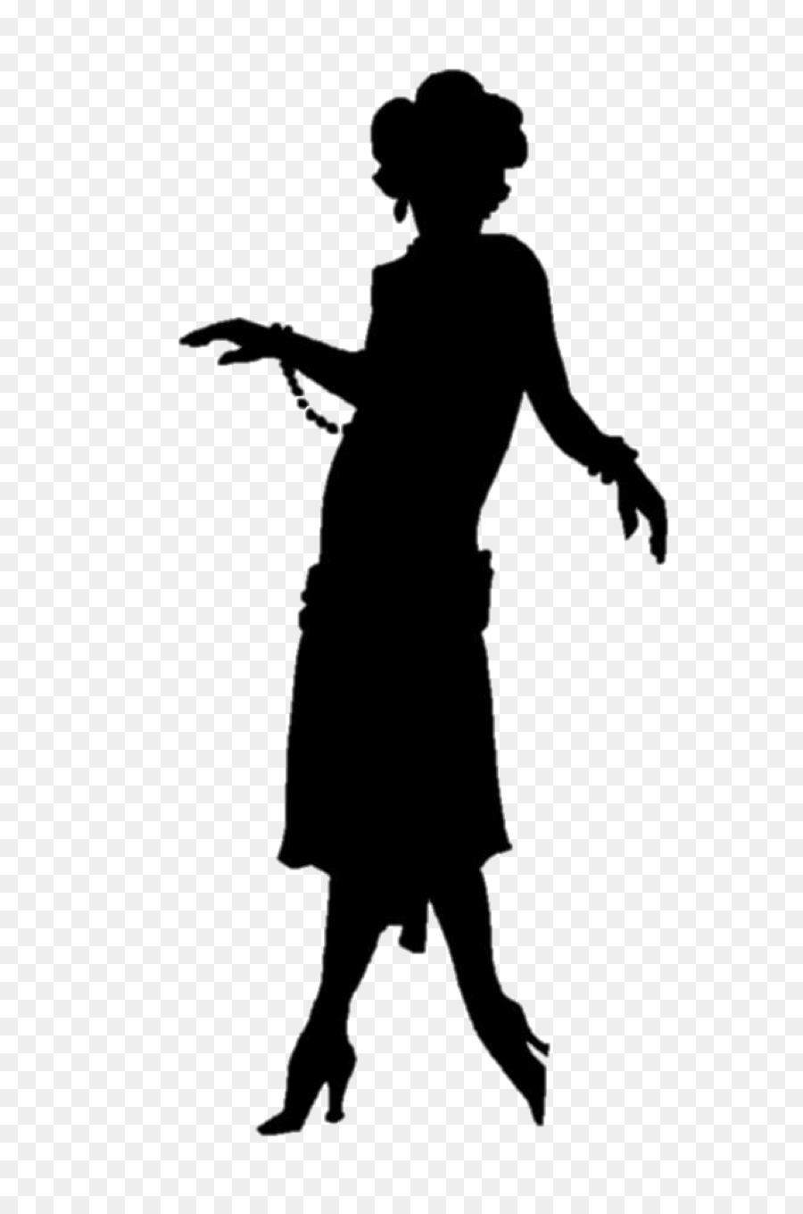 1920s Flapper Silhouette Roaring Twenties - dancer silhouette png download - 854*1350 - Free Transparent Flapper png Download.