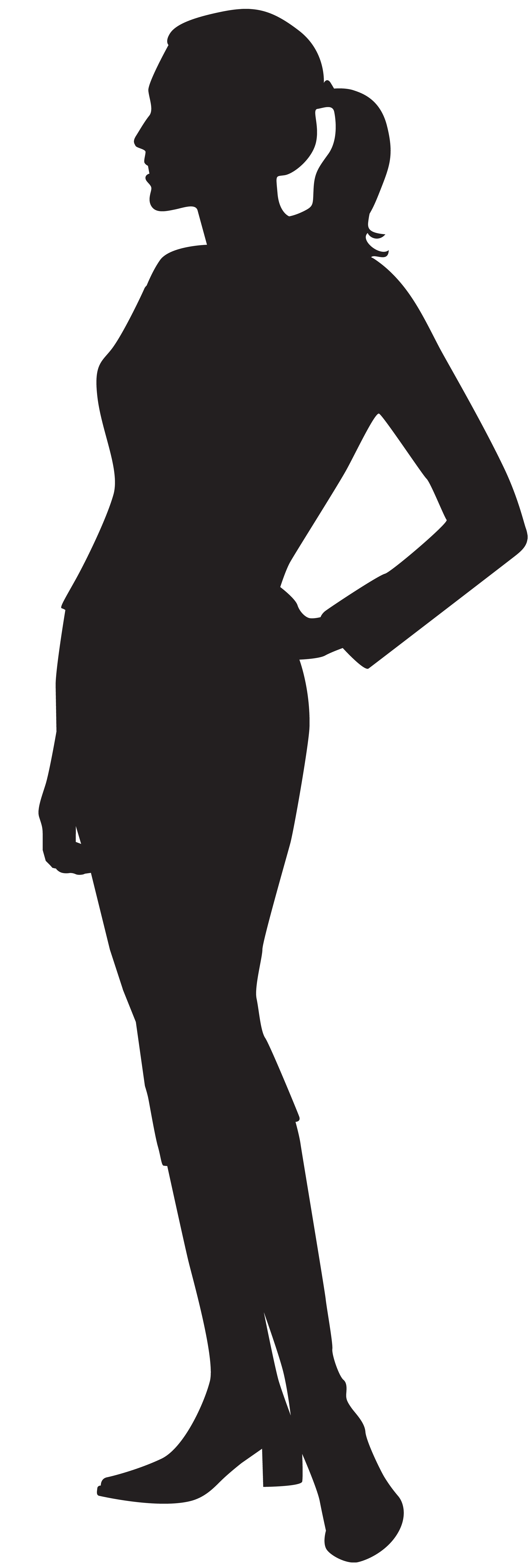 silhouette standing woman png
