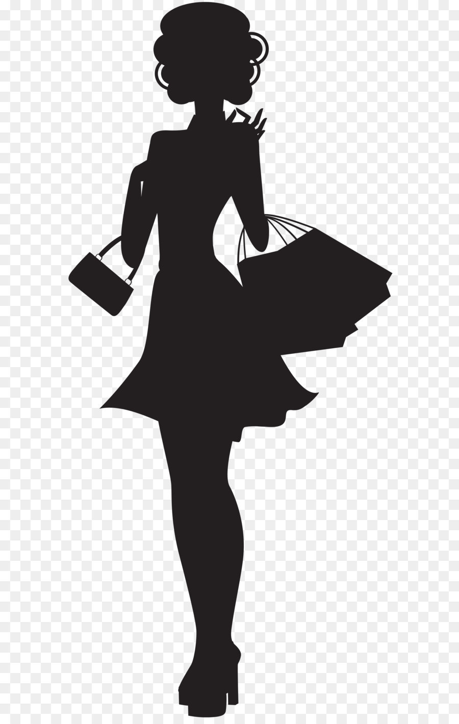 Silhouette Woman Clip art - Shopping Woman Silhouette PNG Clip Art png download - 3681*8000 - Free Transparent Silhouette png Download.