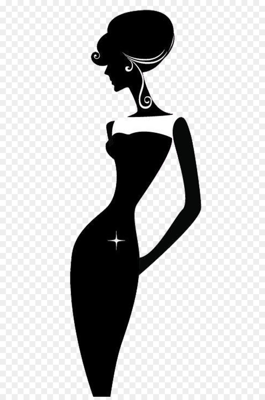 Silhouette Woman Royalty-free Clip art - Black and white city queen png download - 555*1349 - Free Transparent Silhouette png Download.