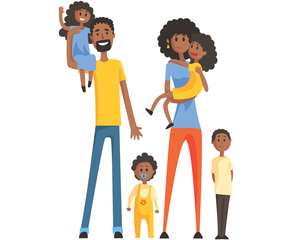 clipart african american family

