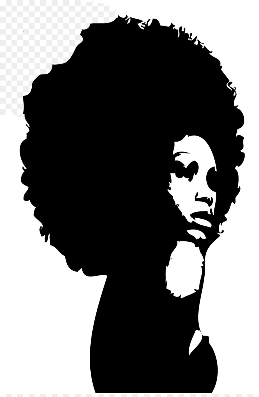 Silhouette Black African American Female Clip art - Afro Lady Cliparts png download - 1186*1804 - Free Transparent Silhouette png Download.