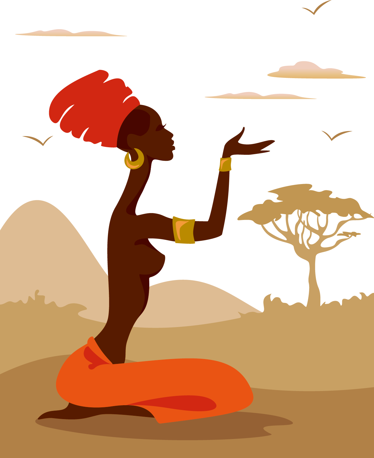 african woman silhouette svg
