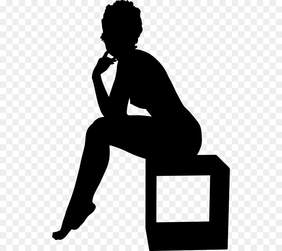 Silhouette Female Woman Sitting - black woman png download - 568*800 - Free Transparent Silhouette png Download.
