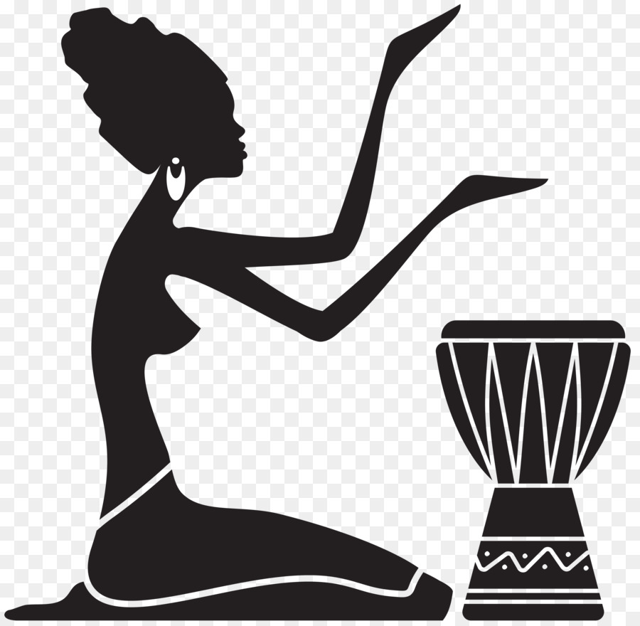 Silhouette Woman Painting Clip art - Africa png download - 7000*6827 - Free Transparent Silhouette png Download.