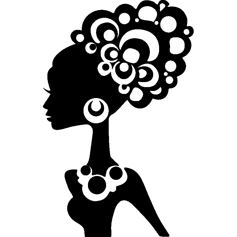 Black hair Silhouette Afro-textured hair African American - Silhouette