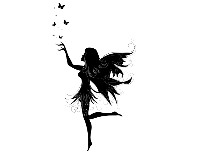black and white fairy
