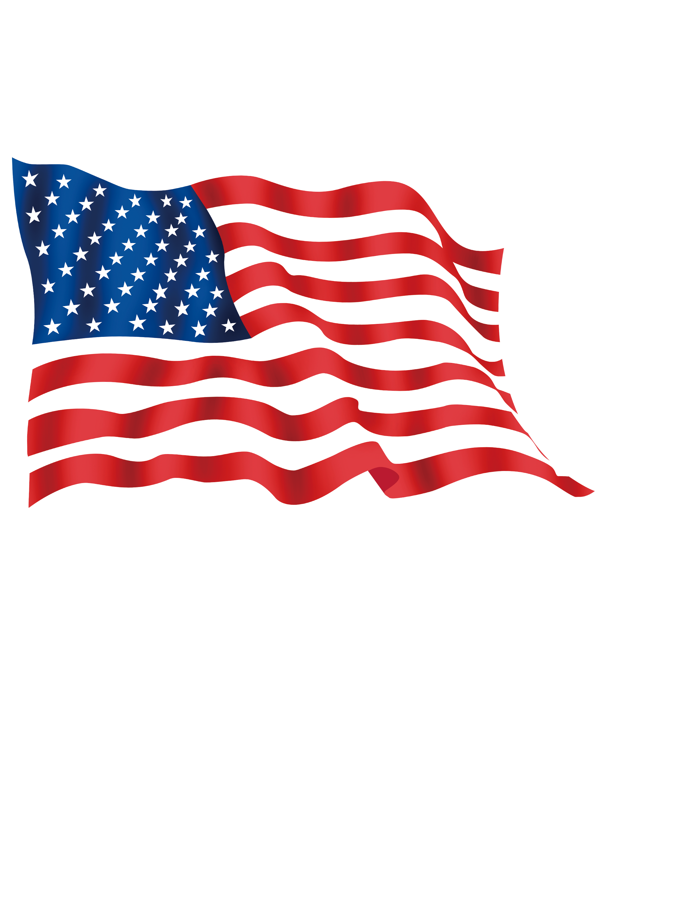 American Flag Png White Waving American Flag Drawing