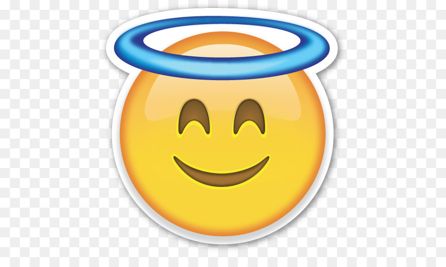 Emoji Smiley Angel Sticker Emoticon - Smiley PNG png download - 503*524 - Free Transparent Emoji png Download.