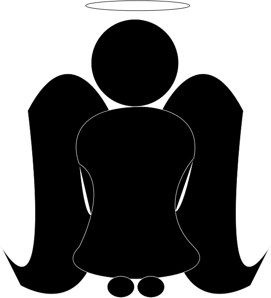 Cherub Angel Silhouette Clip Art Little People Png Download 554610